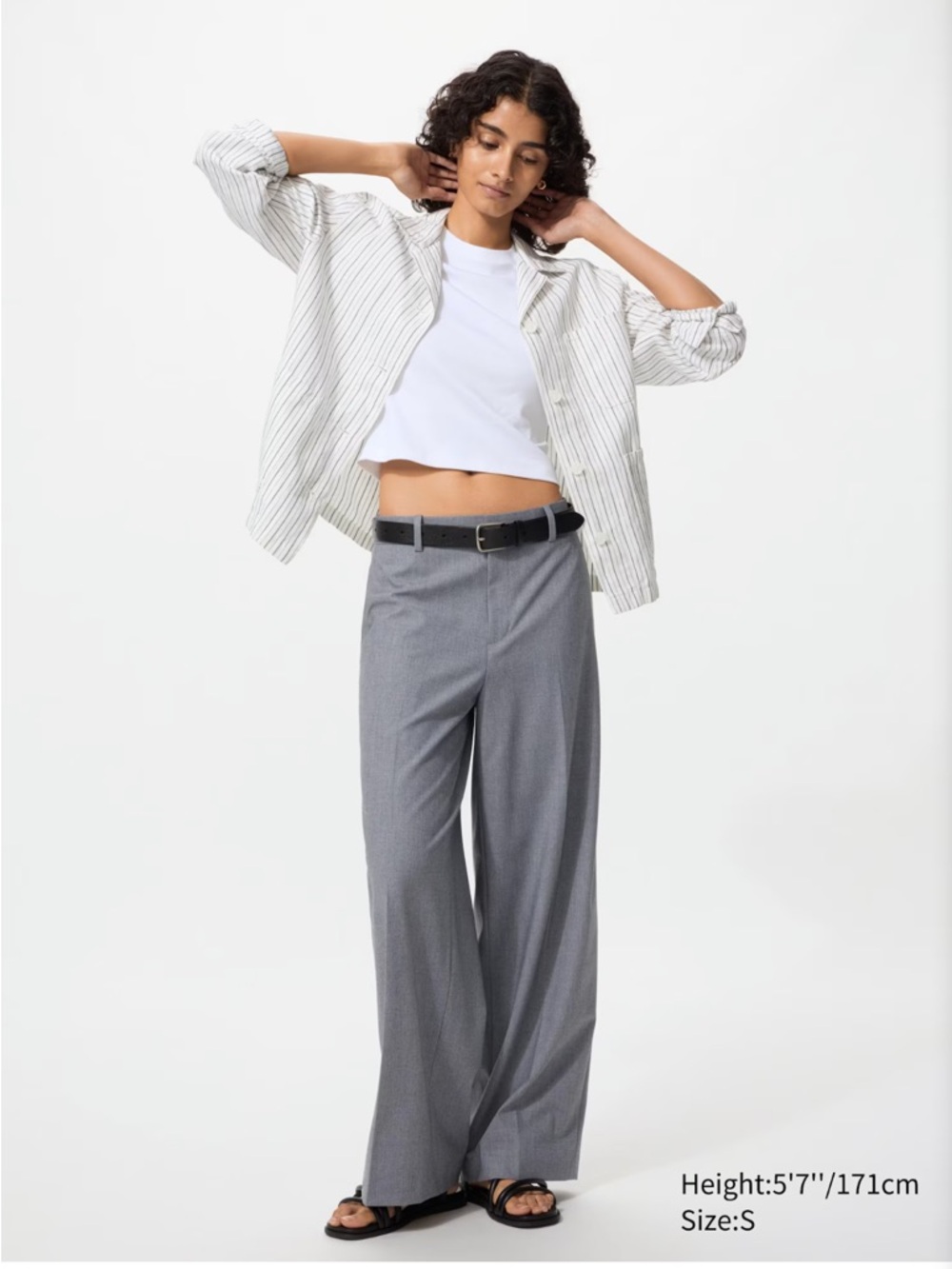 Uniqlo Women's Wide-Leg Gray Trousers